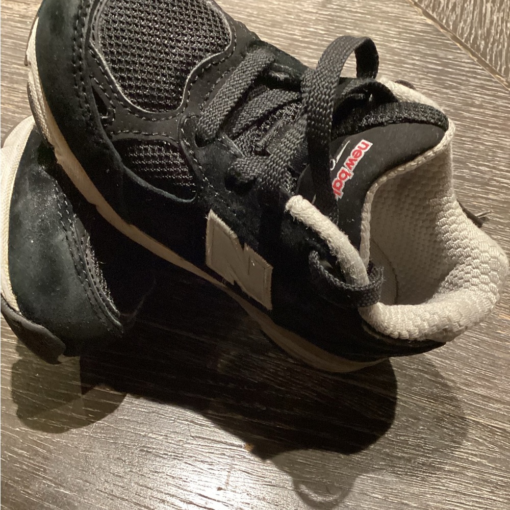 New Balance Kids Black and White Athletic Sneakers